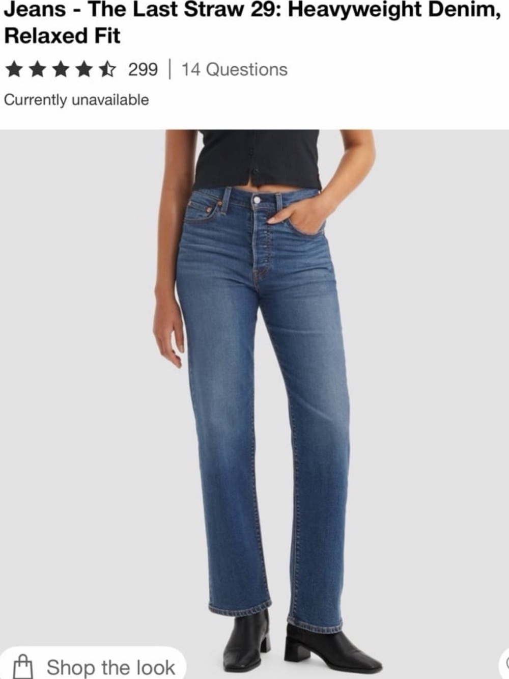 Levi's Straight-Leg Jeans in Medium Blue Denim